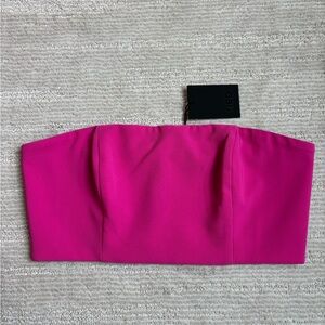 NBD Magenta Strapless Topaz Crop Top Size M